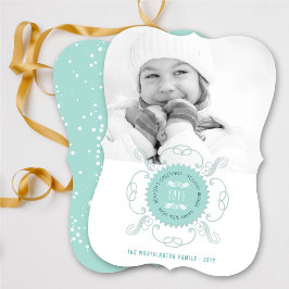 Season's Greetings Happy New Year Blue Seal写真 シーズンカード