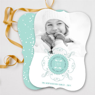 Season's Greetings Happy New Year Blue Seal写真 シーズンカード