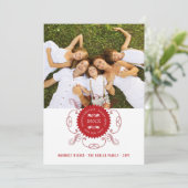 Season's Greetings Happy New Year Red Seal写真 シーズンカード (スタンド正面)