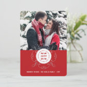 Season's Greetings Happy New Year Red Seal写真 シーズンカード (スタンド正面)
