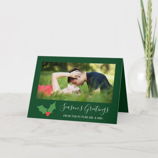 Season's Greetings Hollyカップル婚約したの写真 シーズンカード (正面)