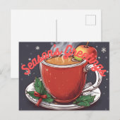 Season's Greetings Hot Apple Cider Postcard シーズンポストカード (正面/裏面)
