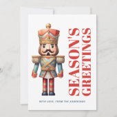 Season's Greetings Nutcracker Familyはっきりした Photo シーズンカード (正面)
