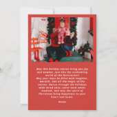 Season's Greetings Nutcracker Familyはっきりした Photo シーズンカード (裏面)