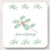 Season's Greetings Paper Plate コースター (正面)