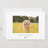 Seasons Greetings Poinsettia Landscape Photo シーズンカード (裏面)