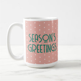 Season's Greetings Polka Dot  コーヒーマグカップ