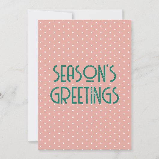 Season's Greetings Polka Dot  シーズンカード (正面)