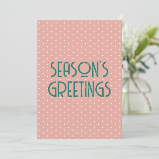 Season's Greetings Polka Dot  シーズンカード (スタンド正面)