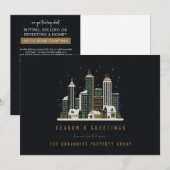 Season's Greetings Real Estate Christmas Postcard シーズンカード (正面/裏面)