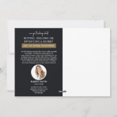 Season's Greetings Real Estate Christmas Postcard シーズンカード (裏面)