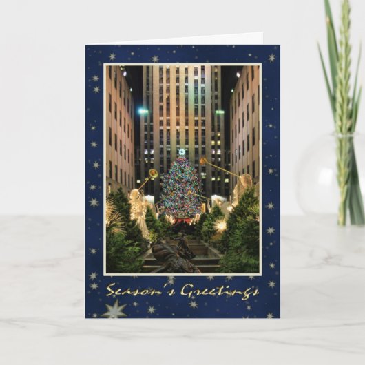 Season's Greetings: Rock Center, Blue Starry Sky シーズンカード (正面)