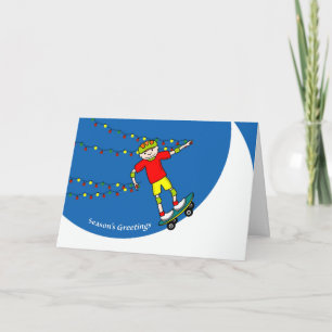Season's Greetings, Skater with Lights シーズンカード