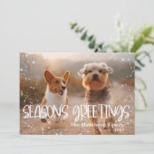 Season's Greetings Snowy Frameの写真 シーズンカード (スタンド正面)