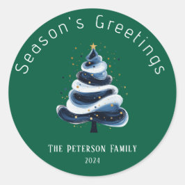 Seasons Greetings Sticker ラウンドシール