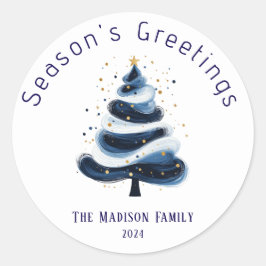 Seasons Greetings Sticker ラウンドシール