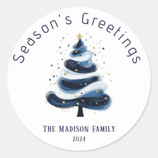 Seasons Greetings Sticker ラウンドシール