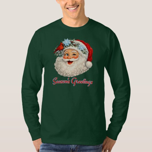 Season's Greetings - Winter Santa Tシャツ (正面)