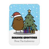 Seasons Greetings With A Potato マグネット (縦)