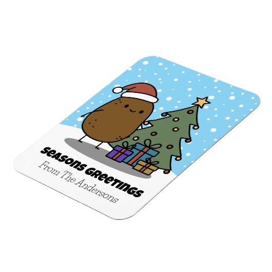 Seasons Greetings With A Potato マグネット (左側)