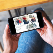 Season's Greetings Woodland Photo Collage シーズンカード