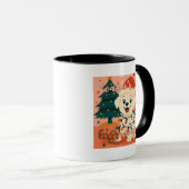 Season's Grrreetings! Cute & Funny Dog マグカップ (正面右)