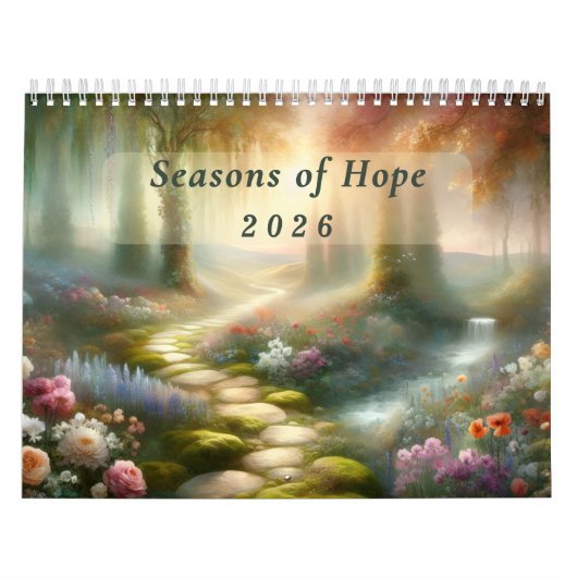 Seasons of Hope 2026 Inspirational Floral Wall カレンダー (カバー)