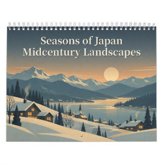 Seasons of Japan Midcentury Landscape Art Calendar カレンダー