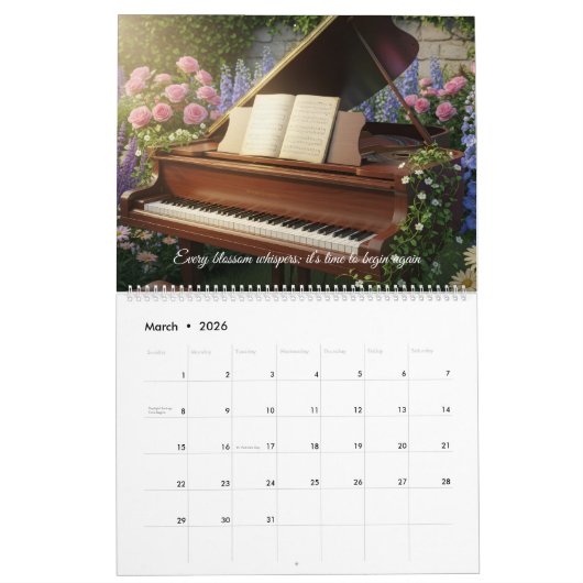 Seasons of Light – Music & Nature カレンダー (3月 2026)