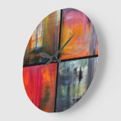 Seasons Painting by Alfred Fox ラージ壁時計 (傾斜)