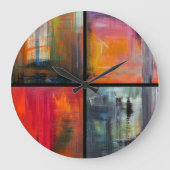 Seasons Painting by Alfred Fox ラージ壁時計 (正面)