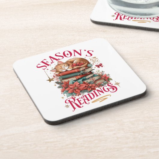 Season's Readings Cozy Kitten  コースター (左側)