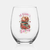 Season's Readings Cozy Kitten ステムなしワイングラス (裏面)