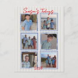 Season's Tidings Coastal Christmas Photo Postcard ポストカード