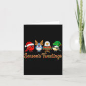 Season's Tweetings Funny Christmas Birdwatcher Squ カード (正面)