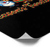 Season's Tweetings Funny Christmas Birdwatcher Squ ポスター (角)