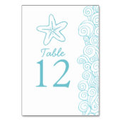 Seastarはテーブル数を結婚している水のゲストを振ります テーブルナンバー (正面)