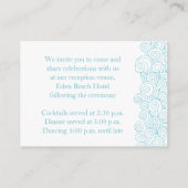 Seastarブルー&ホワイトの結婚情報エンクロージャカード エンクロージャーカード (裏面)