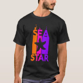 Seastar Animal Rainbow Bubble With Silhouette Tシャツ (正面)