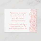 Seastar coral & Whiteの情報結婚エンクロージャカード エンクロージャーカード (裏面)