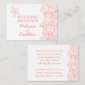 Seastar coral & Whiteの情報結婚エンクロージャカード エンクロージャーカード (正面/裏面)