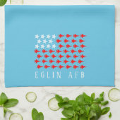 Seastars及び殴打イーグルス- Eglin AFBタオル キッチンタオル (折り畳み)