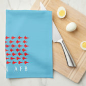 Seastars及び殴打イーグルス- Eglin AFBタオル キッチンタオル (四つ折り)