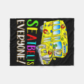Seatbelts Everyone Fun Magic School Bus Driver Job フリースブランケット (正面(横))