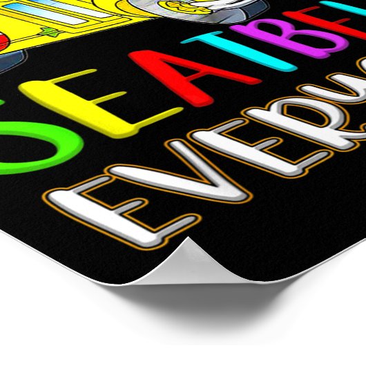 Seatbelts Everyone Fun Magic School Bus Driver Job ポスター (角)