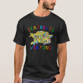 Seatbelts Everyone Funny School Bus Driver Busman  Tシャツ (正面)