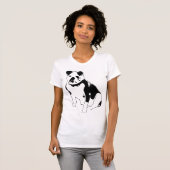 Seated Bulldog Black and White Graphic Art Tシャツ (正面フル)