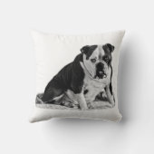 Seated Bulldog, Quiet Tones クッション (裏面)