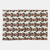 Seated Dachshund Kitchen Towels キッチンタオル (横)