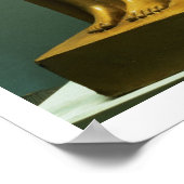 Seated statue of a pharaoh, New Kingdom (stone) ポスター (角)